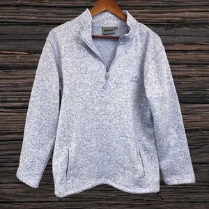 Cozy Heathered blue Quarter-Zip Sweatshirt